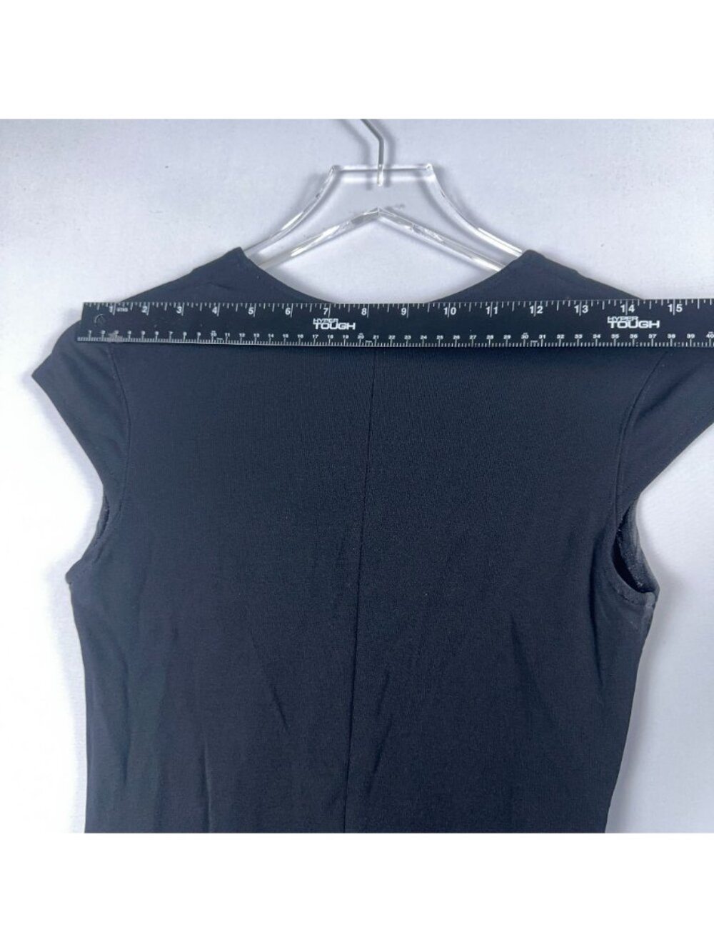 Gap Maxi Dress Size XS Black Cap Sleeve V-Neck Straight Hem - Picture 11 of 12